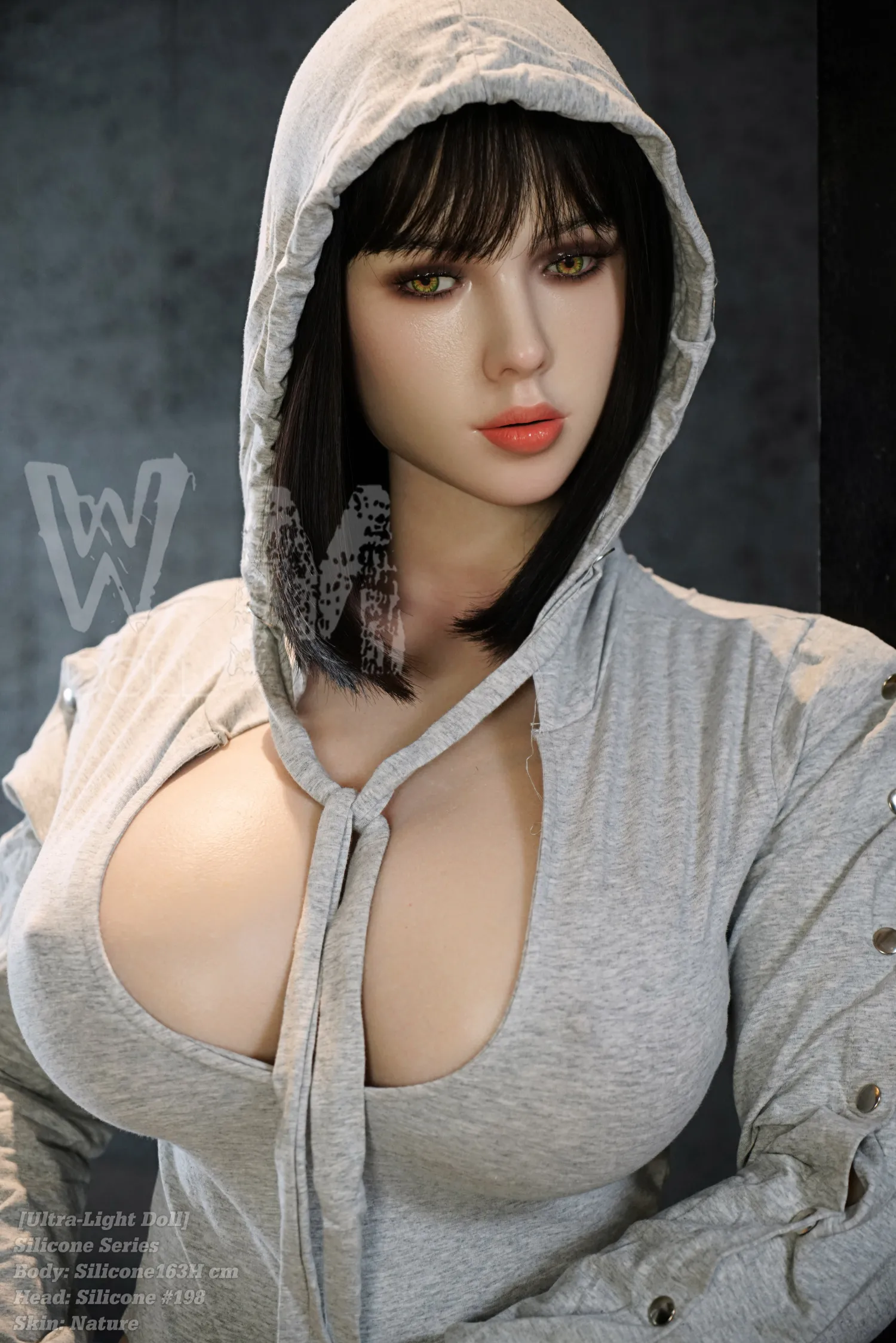 163cm (5ft4) H-Cup Ultra-Light Silicone Series Silicone Sex Doll, Head #198-In US Stock